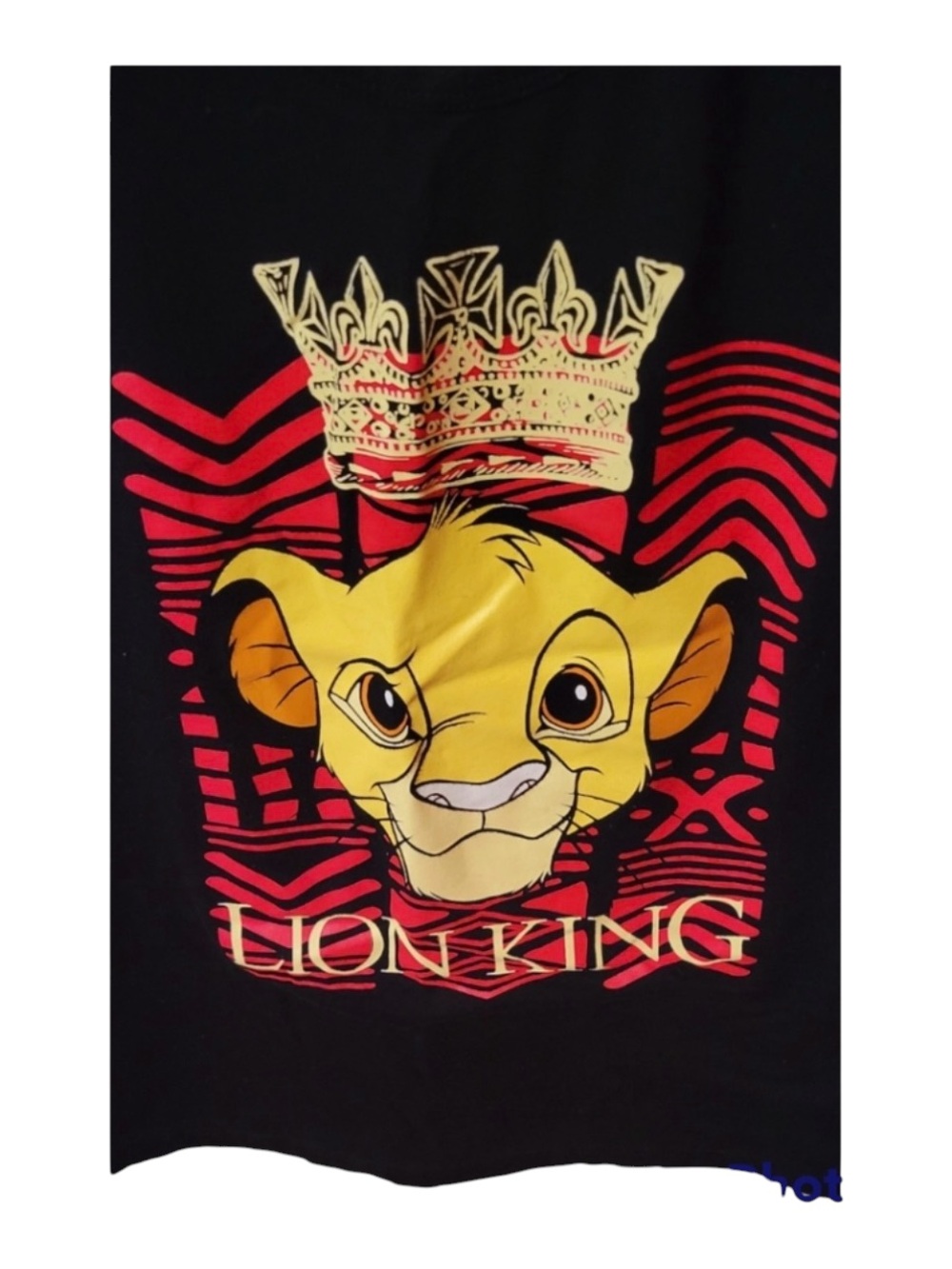 Disney ~ Black ~Tank Top ~ Yellow Simba w/ Red Graphic ~ Size XL ~ Muscle Tee - Picture 3 of 4